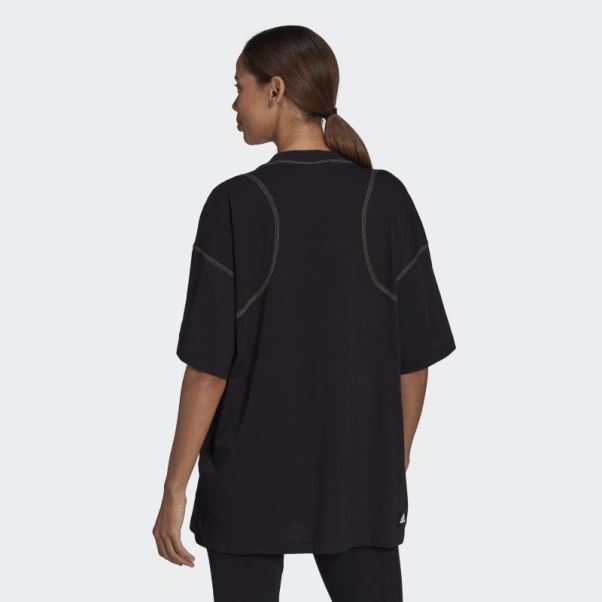 Tee Shirt Adidas Sportswear Superher Noir Mode