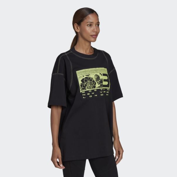 Tee Shirt Adidas Sportswear Superher Noir Mode