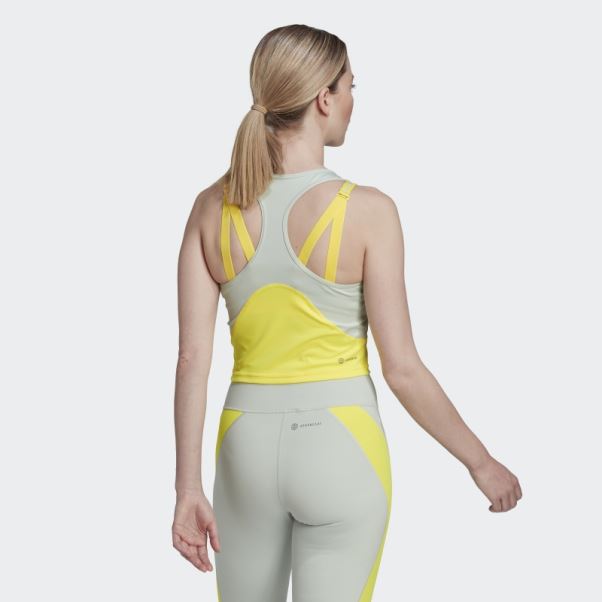 Débardeur Court Adidas Aeroready Train Hiit Vert