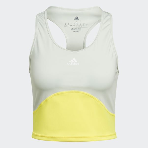 Débardeur Court Adidas Aeroready Train Hiit Vert