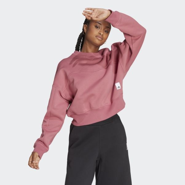 Sweat Polaire Lounge Rose Adidas