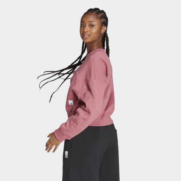 Sweat Polaire Lounge Rose Adidas