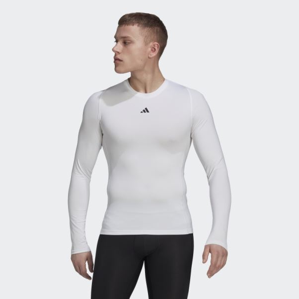 Tee Shirt Techfit Training Blanc Adidas