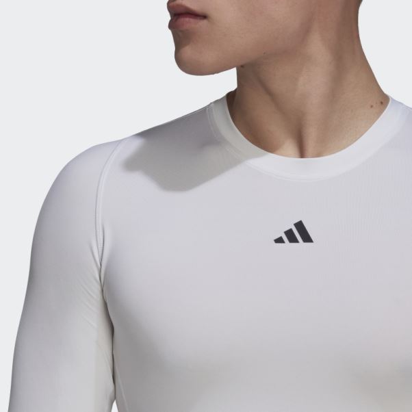 Tee Shirt Techfit Training Blanc Adidas