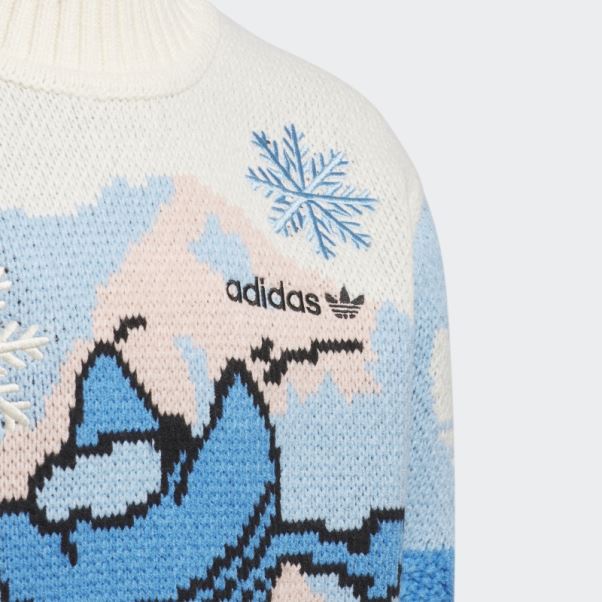 Pull De Noel Adidas Blanc