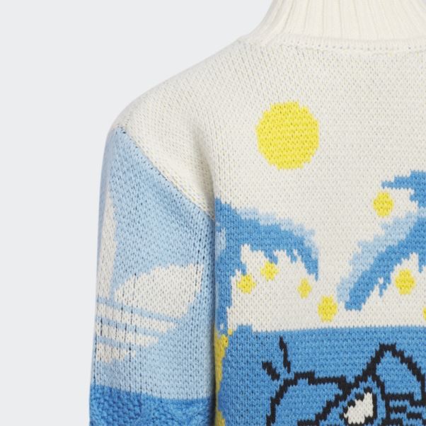 Pull De Noel Adidas Blanc