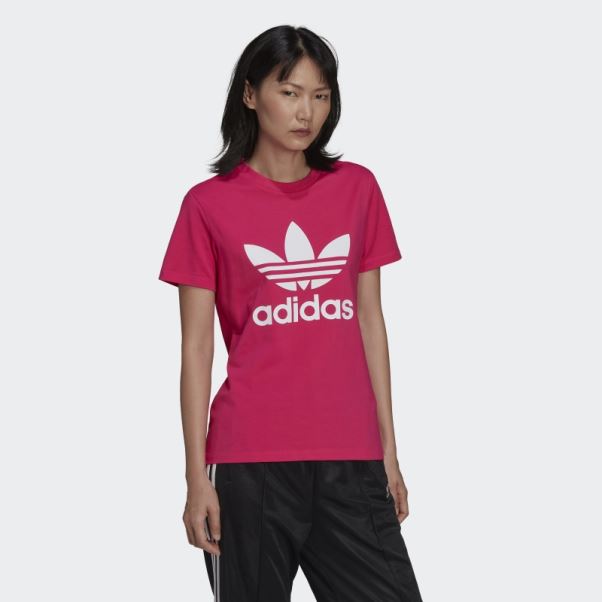 Adicolor Classics Tee Shirt Trèfle Adidas Real Magenta