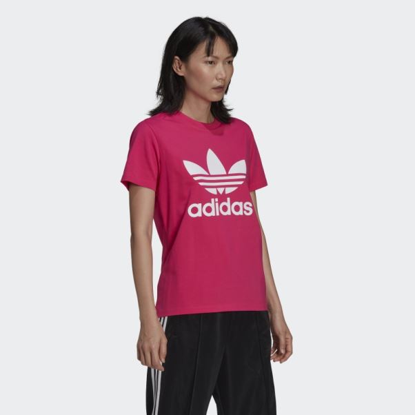 Adicolor Classics Tee Shirt Trèfle Adidas Real Magenta