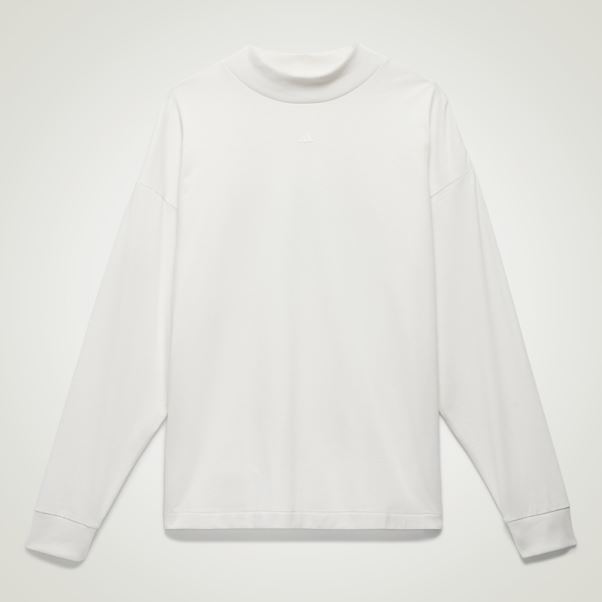 T-shirt Adidas Basketball Manches Longues Blanc