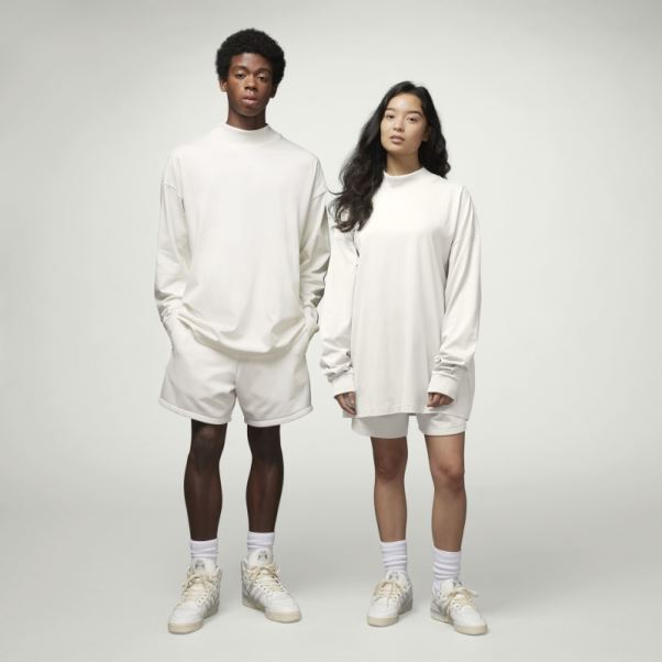 Haut De Basket Adidas Blanc à Manches Longues Mode