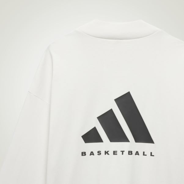 Haut De Basket Adidas Blanc à Manches Longues Mode