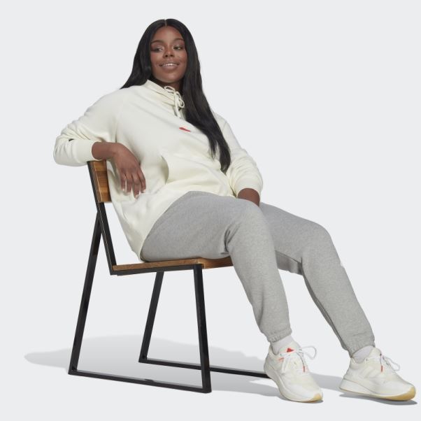 Adidas Sweat à Capuche Oversize (grande Taille) Blanc