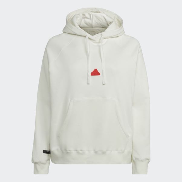 Adidas Sweat à Capuche Oversize (grande Taille) Blanc