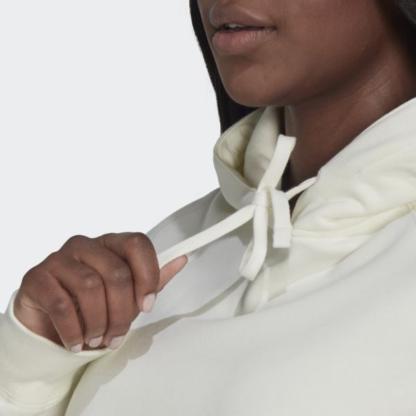 Adidas Sweat à Capuche Oversize (grande Taille) Blanc
