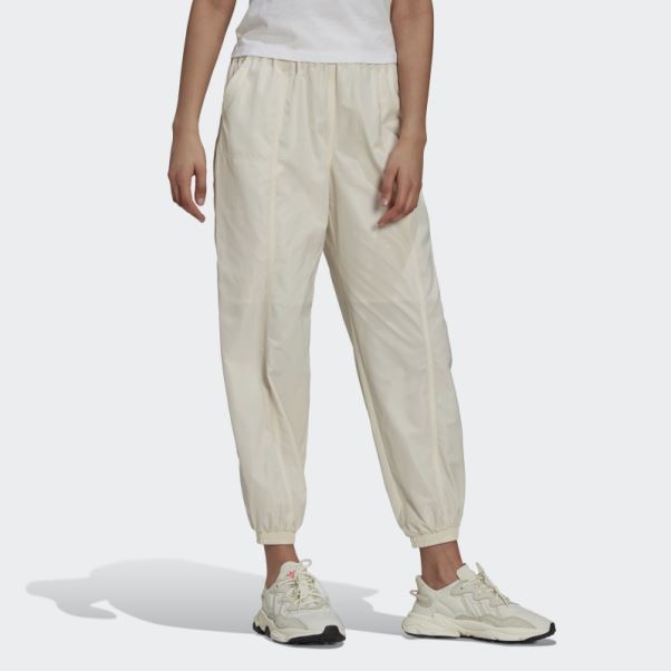 Pantalon De Survêtement En Nylon Adicolor Adidas Blanc
