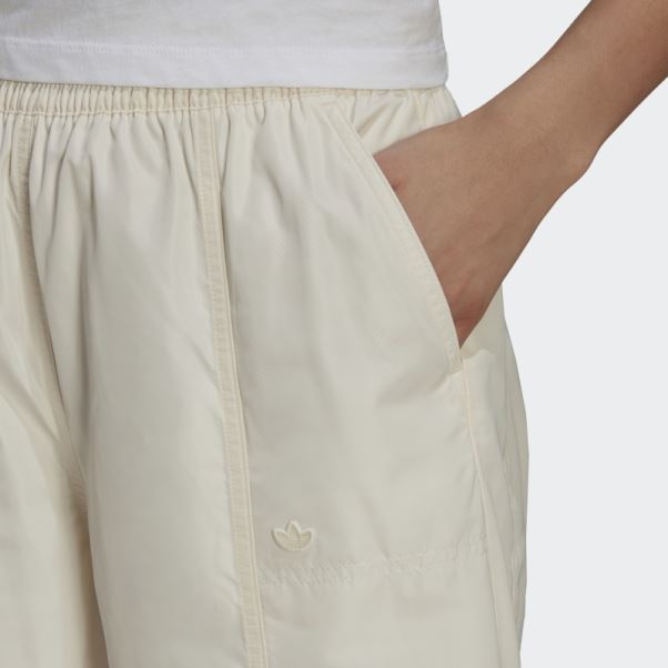 Pantalon De Survêtement En Nylon Adicolor Adidas Blanc