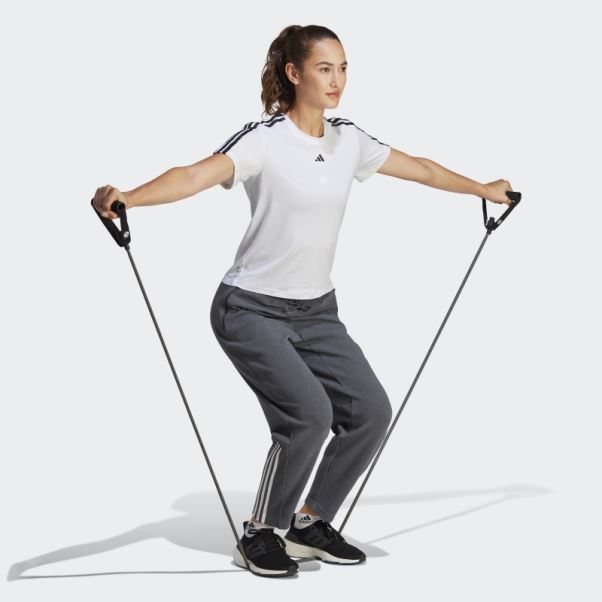 T-shirt Aeroready Train Essentials 3 Bandes Blanc Adidas