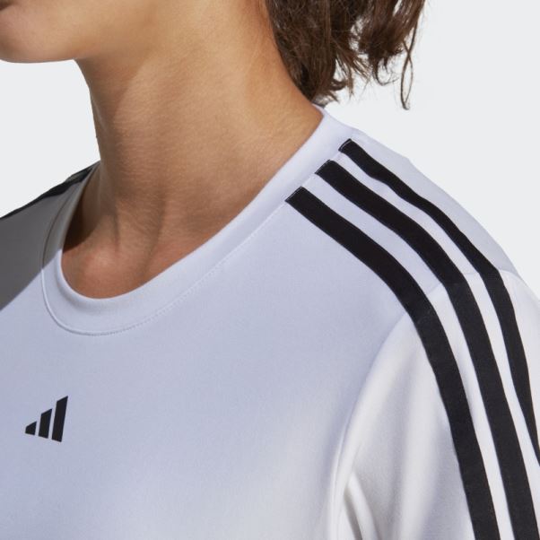 T-shirt Aeroready Train Essentials 3 Bandes Blanc Adidas
