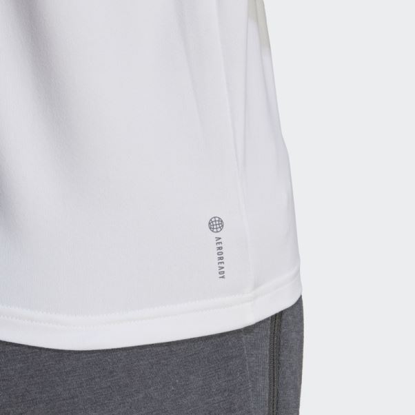 T-shirt Aeroready Train Essentials 3 Bandes Blanc Adidas