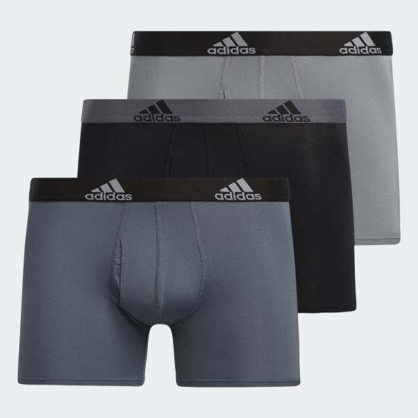 Lot De Trois Boxers Performance Adidas Gris