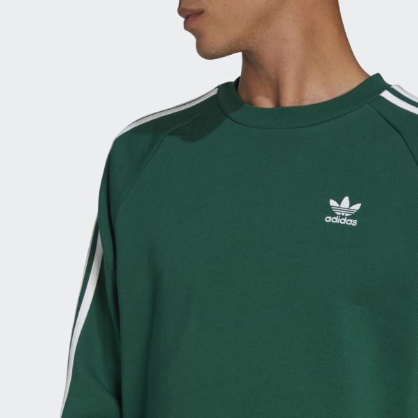 Adicolor Classics 3-stripes Crew Sweatshirt Adidas Vert Foncé