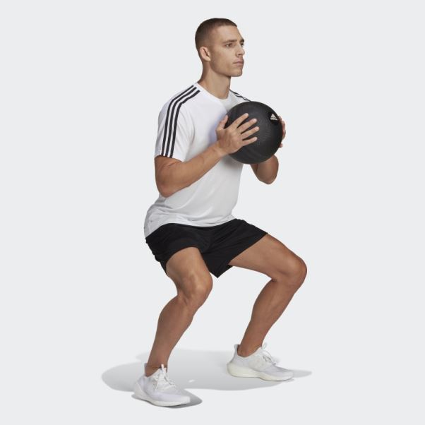 Short D'entraînement Adidas Train Essentials Logo Noir