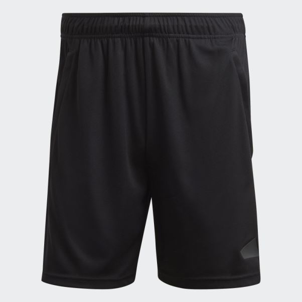 Short D'entraînement Adidas Train Essentials Logo Noir