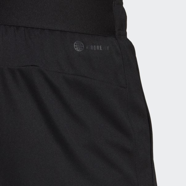 Short D'entraînement Adidas Train Essentials Logo Noir