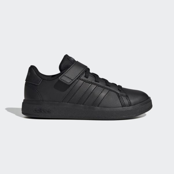 Adidas Grand Court Elastic Lace And Top Strap Chaussures Gris