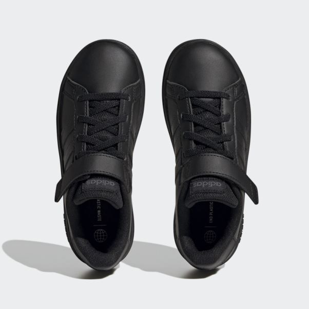 Adidas Grand Court Elastic Lace And Top Strap Chaussures Gris