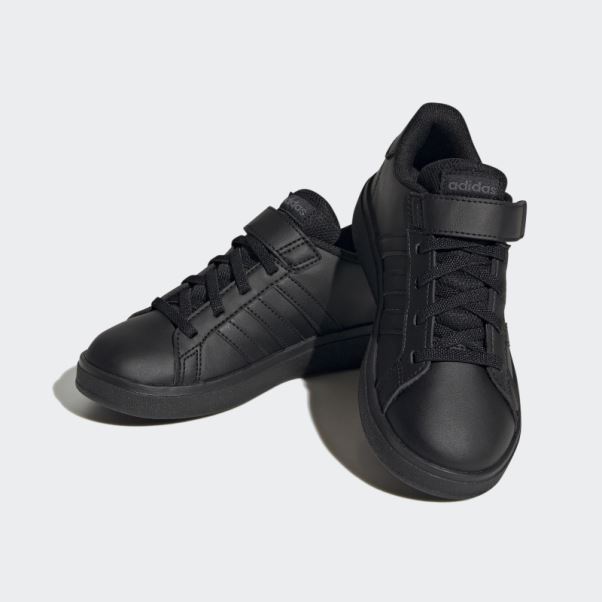 Adidas Grand Court Elastic Lace And Top Strap Chaussures Gris