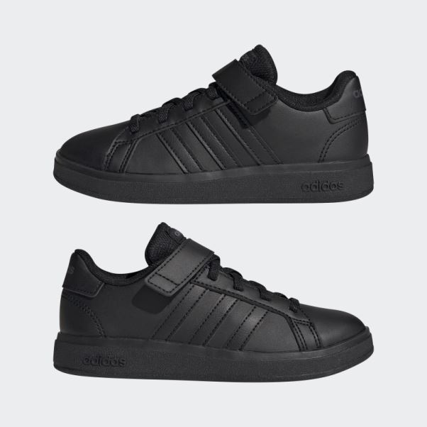 Adidas Grand Court Elastic Lace And Top Strap Chaussures Gris