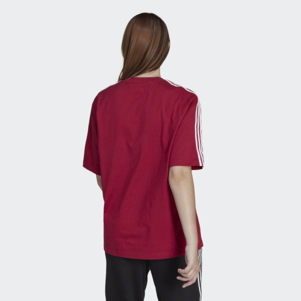 Tee Shirt Adicolor Trèfle Adidas Bordeaux