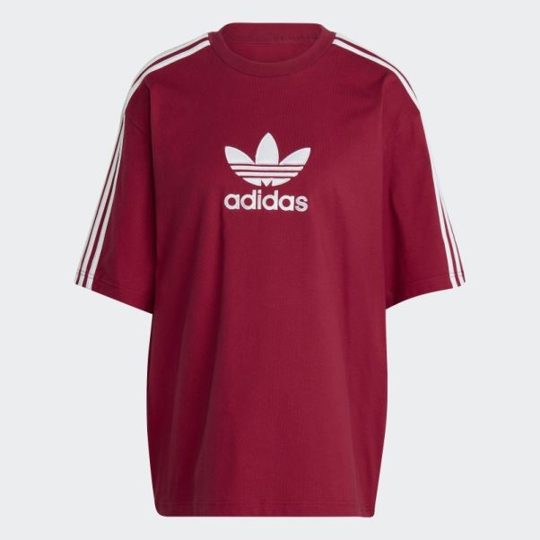 Tee Shirt Adicolor Trèfle Adidas Bordeaux