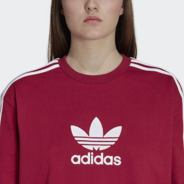 Tee Shirt Adicolor Trèfle Adidas Bordeaux