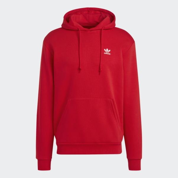 Adidas Sweat à Capuche Trefoil Essentials écarlate