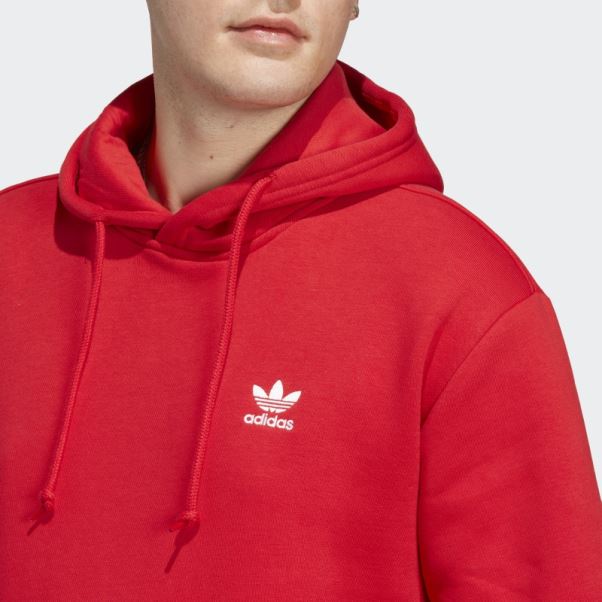 Adidas Sweat à Capuche Trefoil Essentials écarlate
