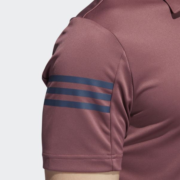 Polo Adidas Bordeaux 3 Bandes