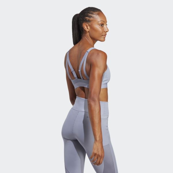 Soutien-gorge à Maintien élevé Adidas Tlrd Move Training Violet Argent Chaud