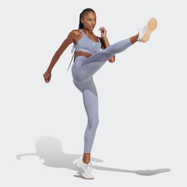 Soutien-gorge à Maintien élevé Adidas Tlrd Move Training Violet Argent Chaud