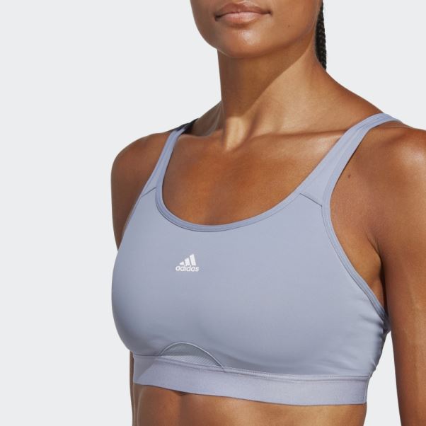 Soutien-gorge à Maintien élevé Adidas Tlrd Move Training Violet Argent Chaud