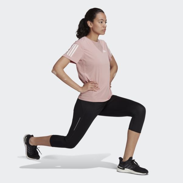 Adidas Mauve Posséder Le T-shirt De Course