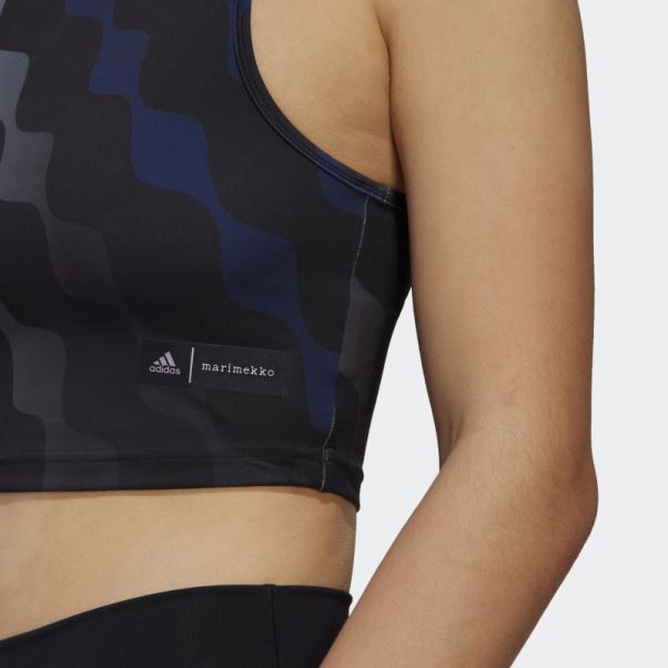 Adidas X Marimekko Train Icons Débardeur Imprimé Noir Chaud
