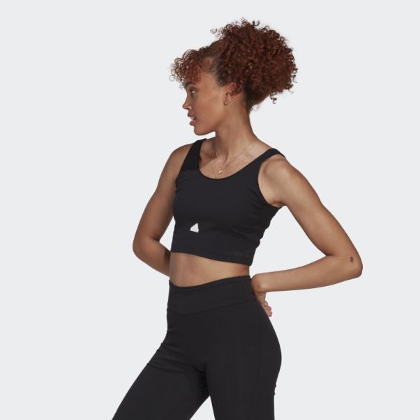 Adidas Top Côtelé Noir