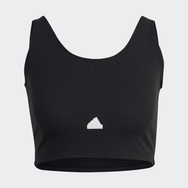 Adidas Top Côtelé Noir
