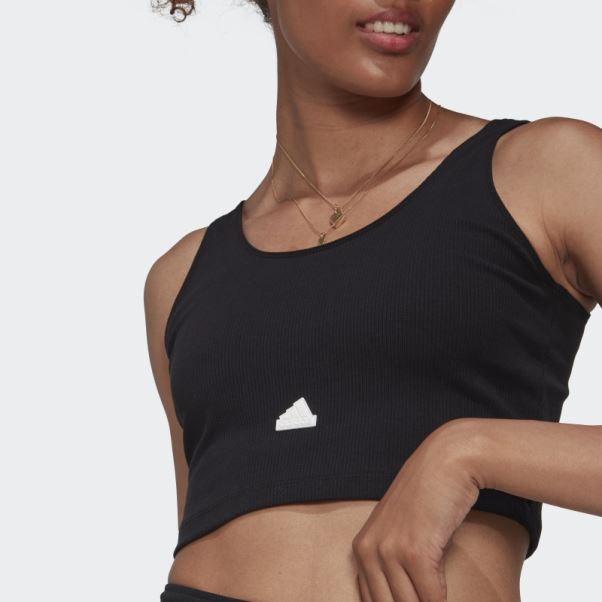 Adidas Top Côtelé Noir