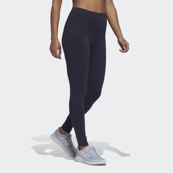 Adidas Legging Taille Haute Logo Adidas Essentials Encre