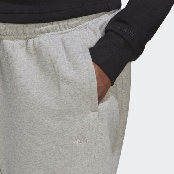 Pantalon Adidas All Szn Fleece Gris Moyen (taille Plus)
