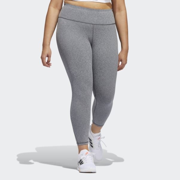 Legging Adidas Optime Training Gris Foncé Chiné (grande Taille)
