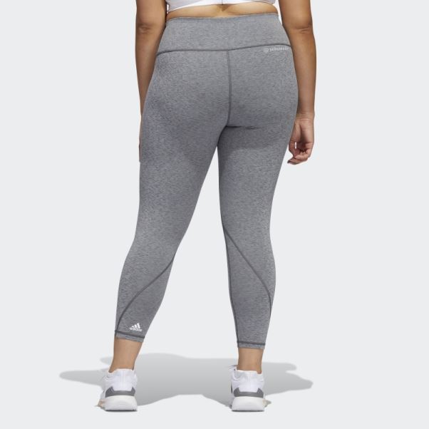 Legging Adidas Optime Training Gris Foncé Chiné (grande Taille)